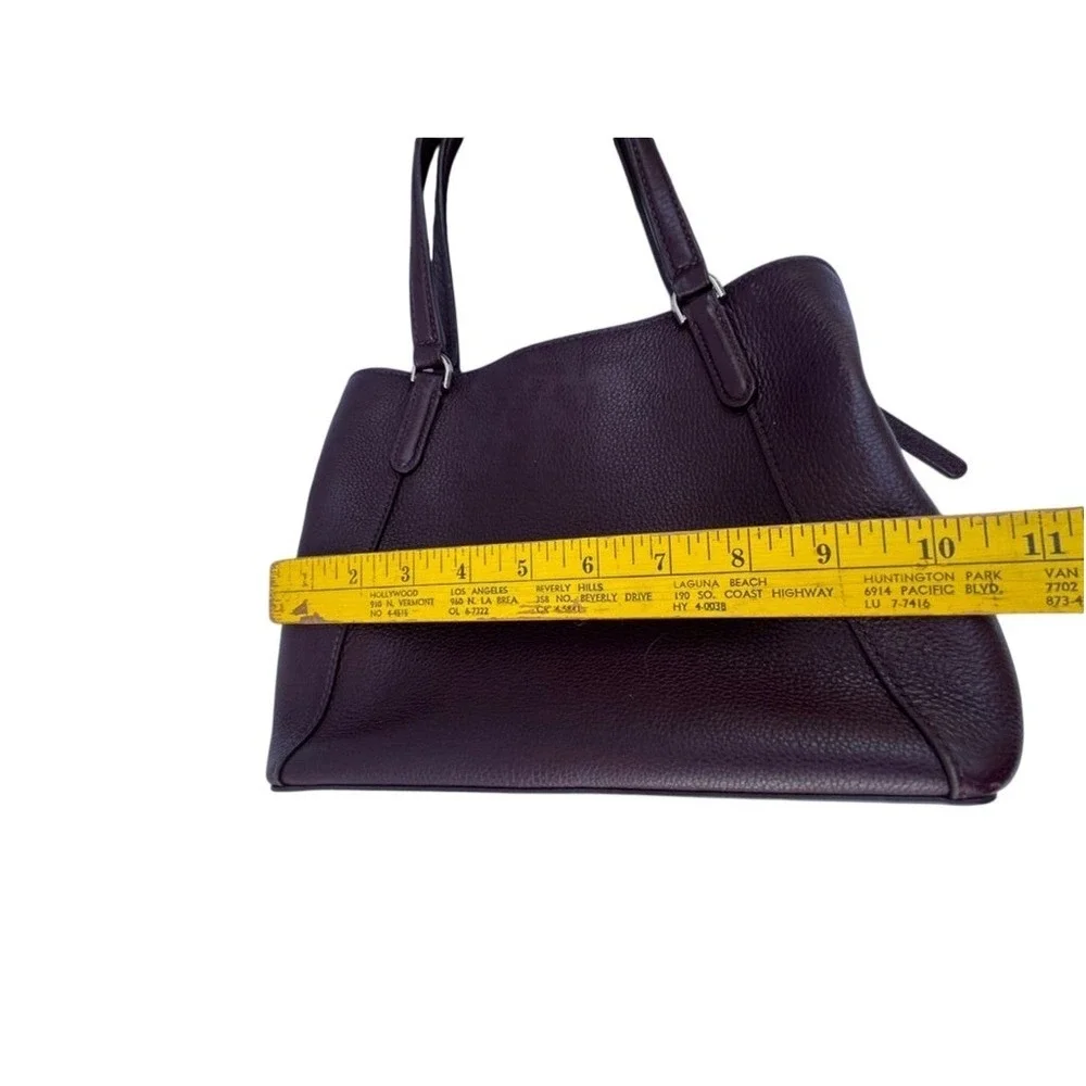 Kate Spade Burgundy Pebbled‎ Leather Top Handle Satchel Bag